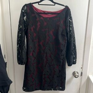 Bailey blue maroon with black lace dress size large